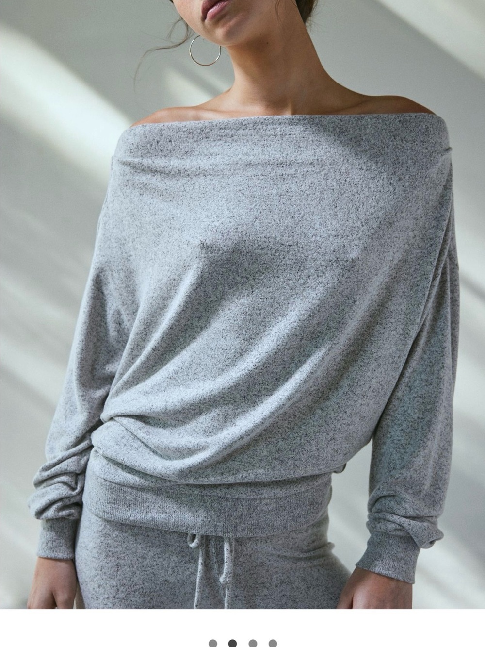 Urban Outfitters Out From Under Clarity Cozy Knit Off-Shoulder Sweater